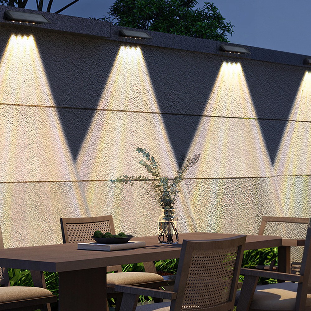 HK.sell 마테 태양광 벽조명 울타리 난간등 4구 4P, RGB컬러등 29,800원