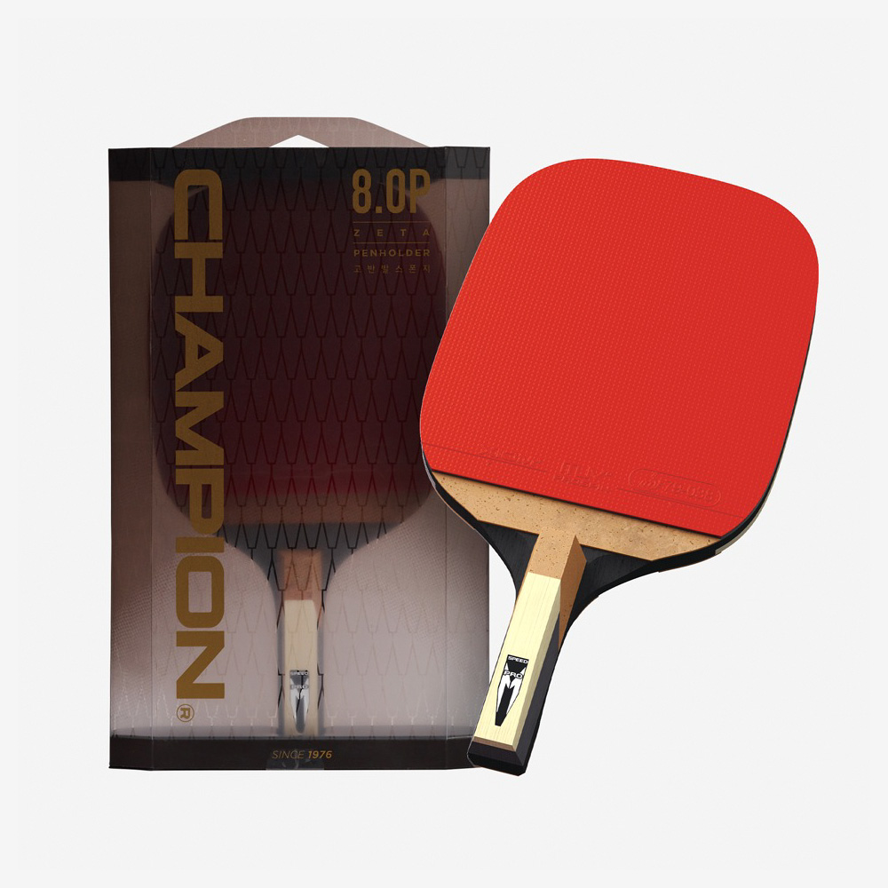 참피온 펜홀더 탁구 라켓 M8.0P / 중상급자 탁구채 올라운드 스피드, 1개, M8.0P 61,000원