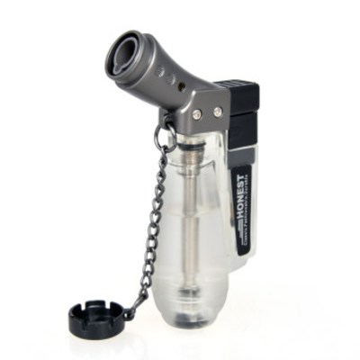 휴대용 원터치 투명 토치 가스라이터 충전식 뜸점화 캠핑용 낚시용 미니라이터 5,300원