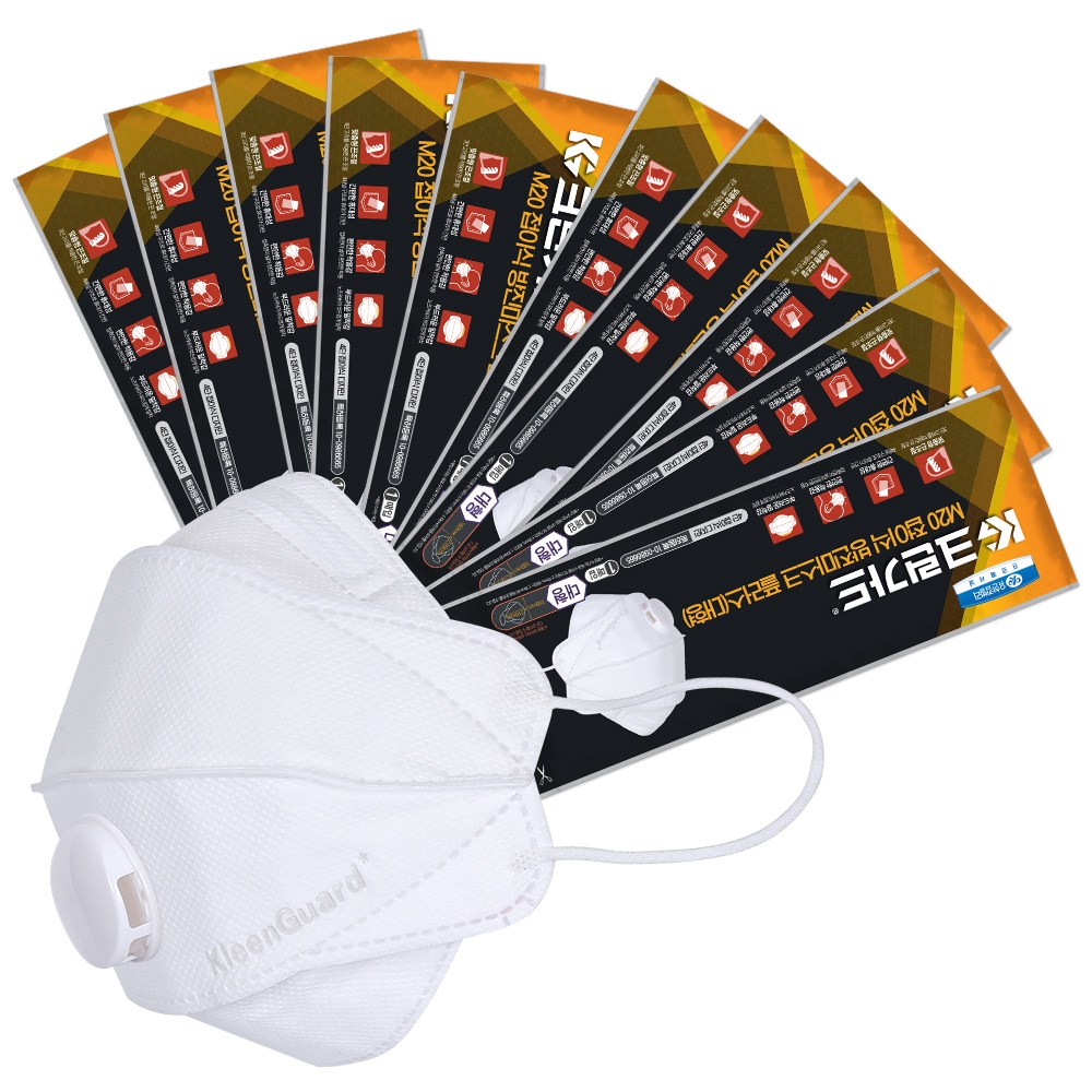 유한킴벌리 1급 방진마스크 접이식 M20 대형 1매 크린가드, 1개 15,000원