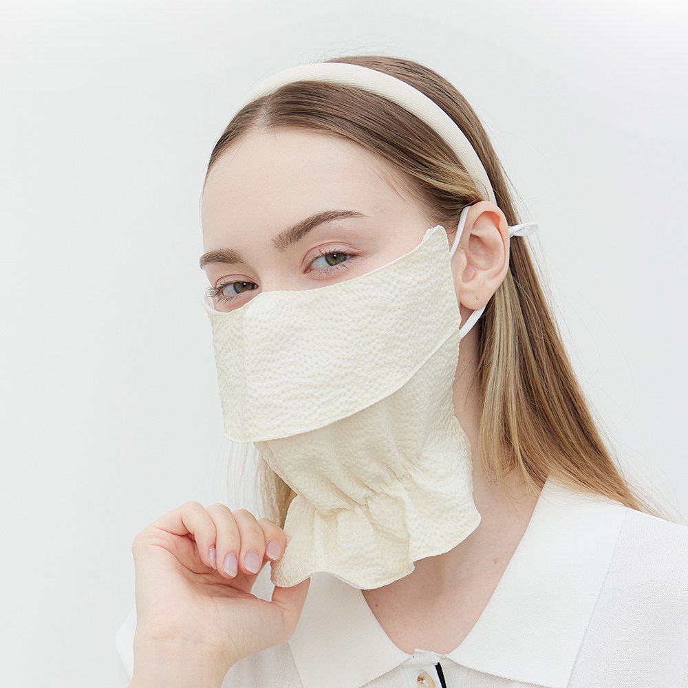 엠엠스포츠 여성 UV차단 시어서커 국산 등산 자전거 골프 자외선차단 마스크, 베이지, 1개 18,900원