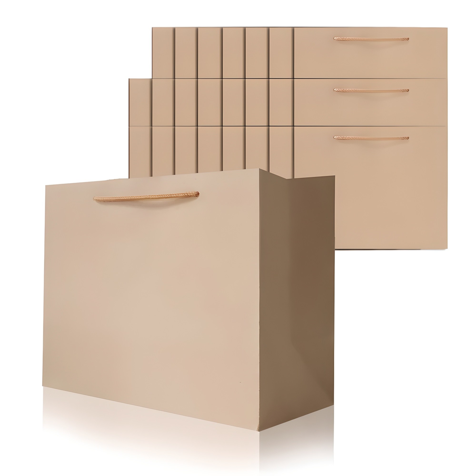 리드홈 크라프트 무지 와이드 쇼핑백 24p, 베이지, 24개 9,400원