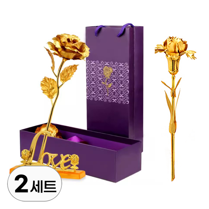 5종 2set 황금 골드 카네이션 금 장미 꽃 어버이날 선물 부모님 감사 생신 이벤트 금색 로즈 금꽃 선물용 고급 포장 박스 패키지 총 10개입 10,100원