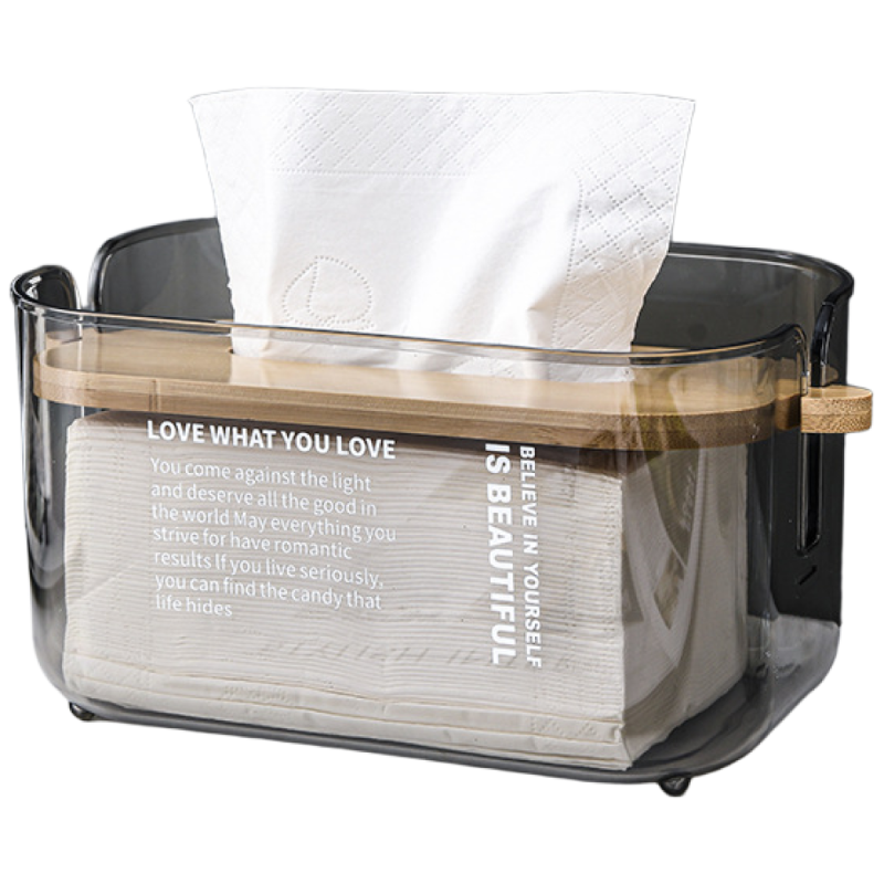 에브리샤인 투명 우드 티슈케이스 7,600원