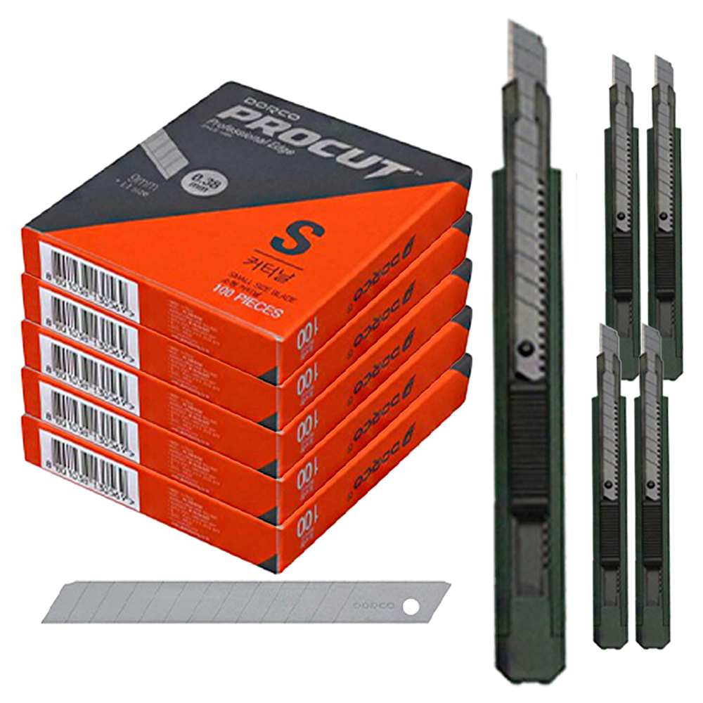 도루코 프로컷 커터 리필 칼날 100p + 투코비 코마 컴포트그립 커터칼 랜덤발송 세트 44,500원