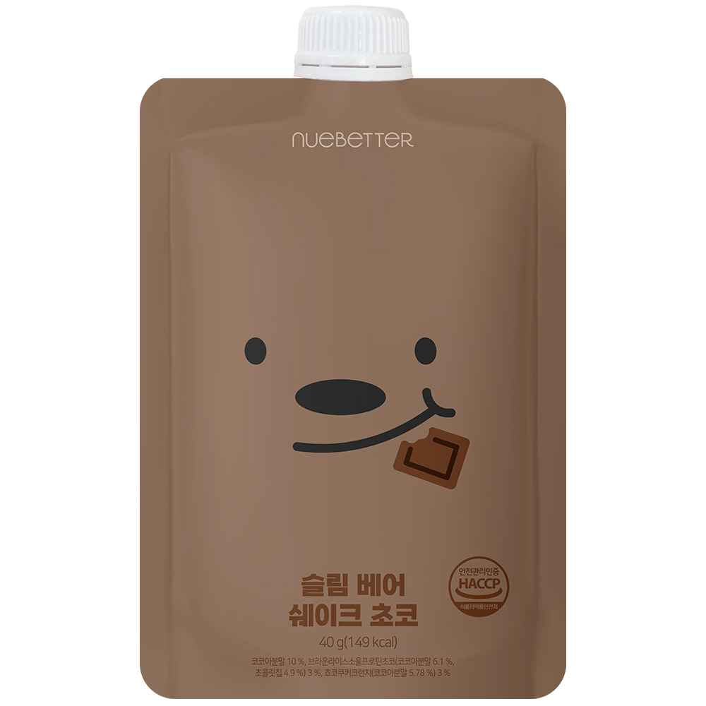 뉴베러 슬림 베어 단백질 쉐이크 파우치 4가지맛, 40g, 5개 18,000원