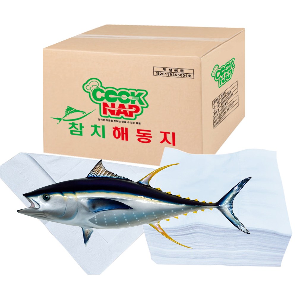 쿡냅 참치 해동지 1200매 2겹 (국내생산 흡수지 시트 미트 생선 페이퍼) 39,050원