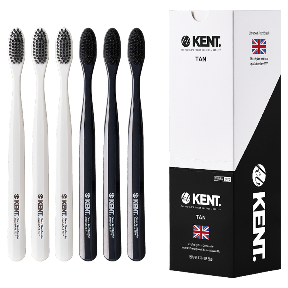 켄트 초극세모 칫솔 탄 2종, 6개입, 1개 19,500원