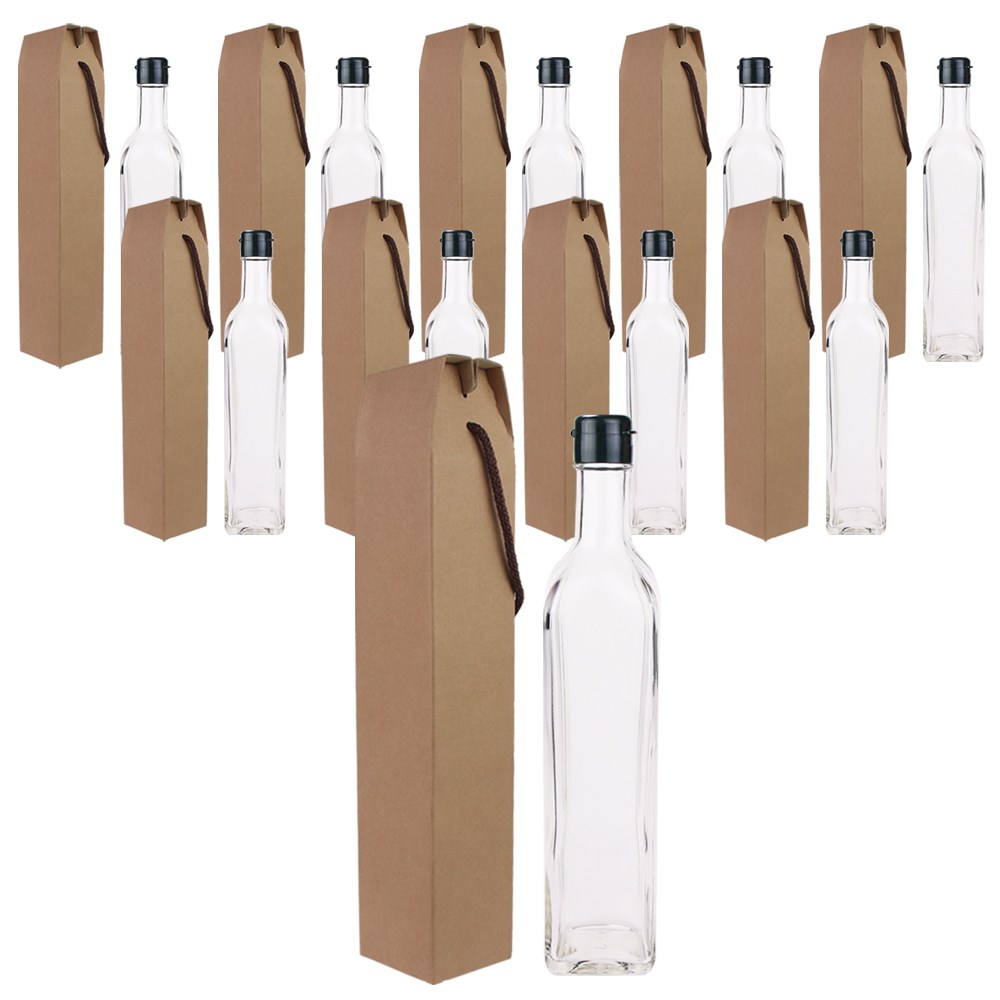 가인글로벌 올리브500사각(P) 유리병 + 원터치캡(소) 블랙 + 포장박스, 10개, 500ml 27,800원