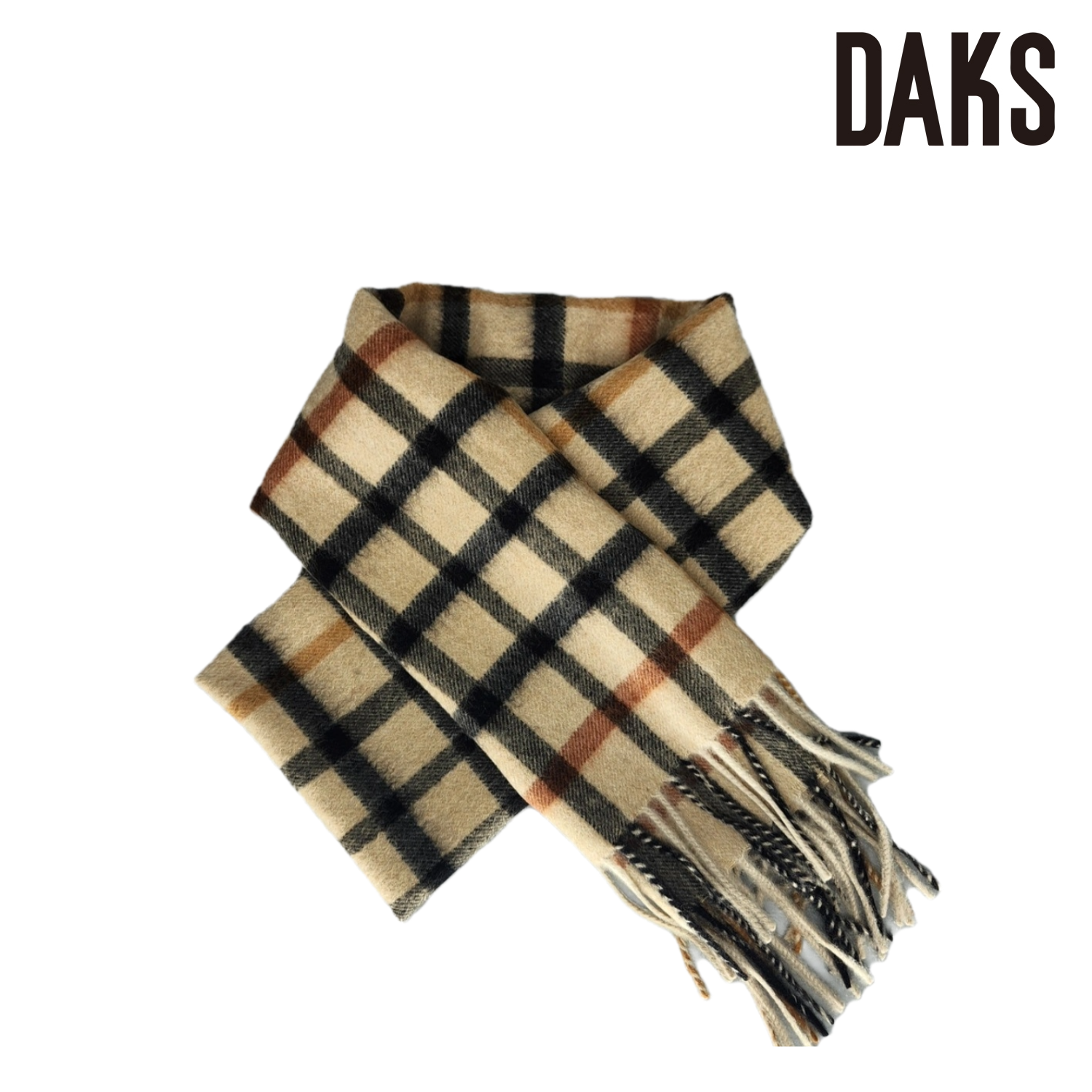 [백화점 정품] 닥스 기본 체크 캐시미어 머플러 FKS043I 174,000원