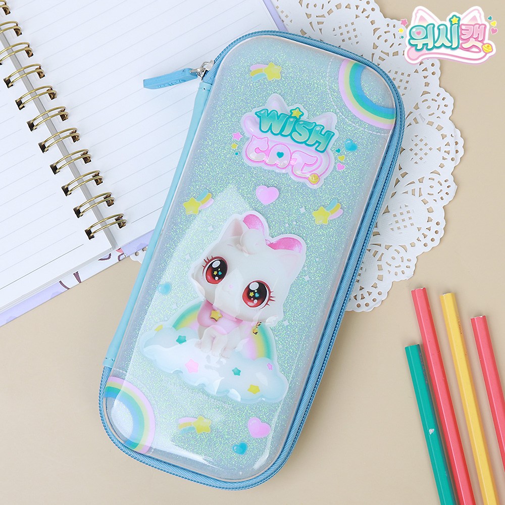 필통 위시캣 펜파우치 여아필통 초등학생 필기구 신학기준비물 입학선물 12,000원