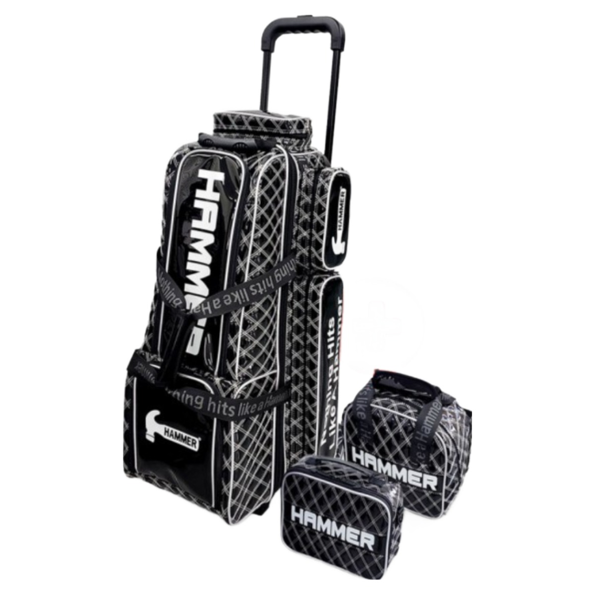 (+티셔츠) 볼링가방 햄머 빅 3볼 롤러백 세트 해머 [블랙실버] 199,000원