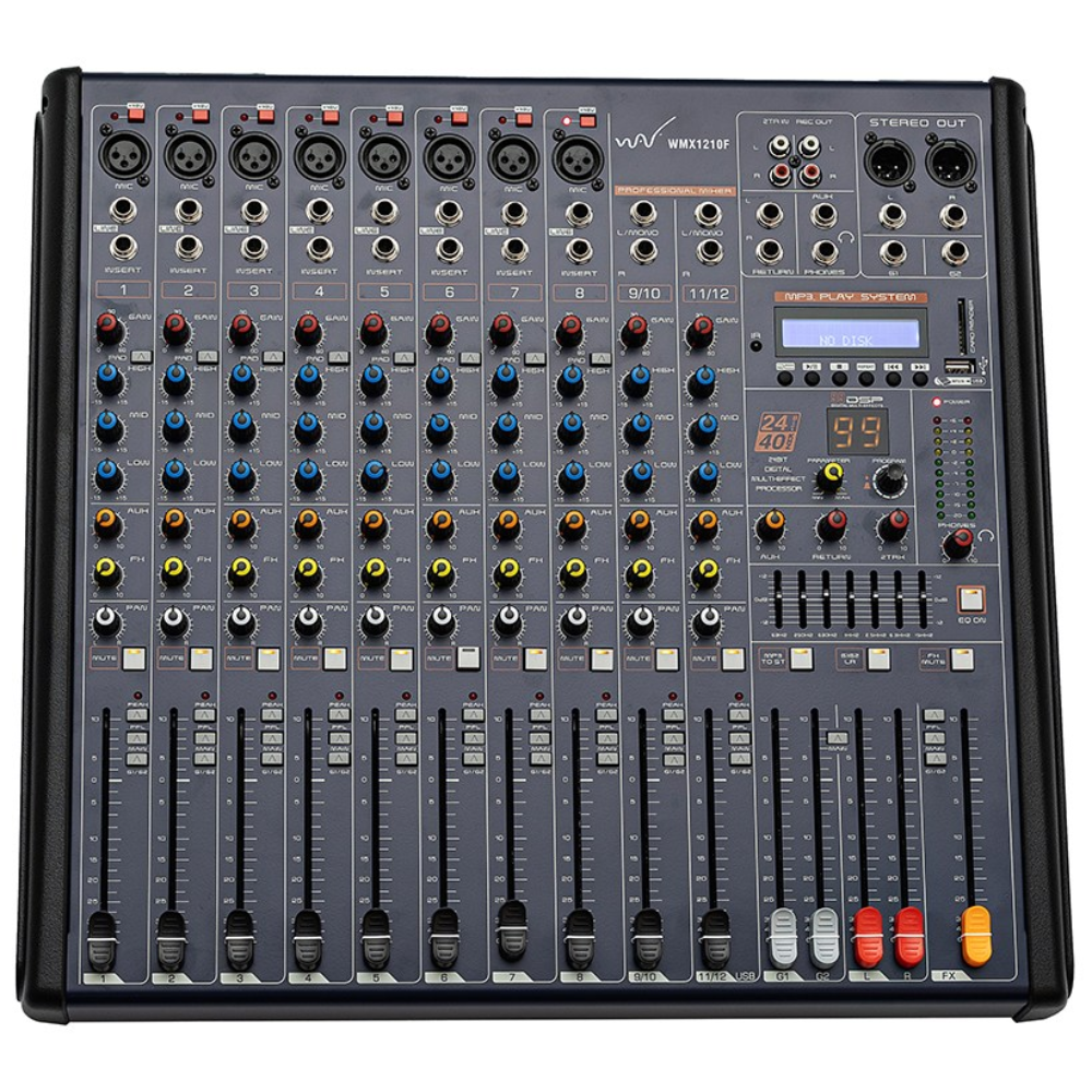 WMX1210F WMX-1210F 오디오 인터페이스 홈레코딩 12채널 콘솔 오디오 믹서 블루투스 기능내장, black, WMX1210F 1,550,000원