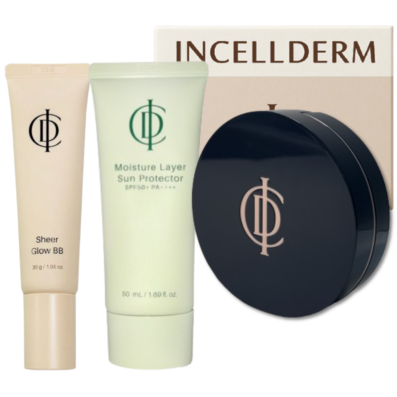 [정품_QR부착] 인셀덤 3종SET (비비+썬크림+쿠션 21호 ) 데일리 피부보호 톤업 자외선 차단 원빈화장품 INCELLDERM, 1개 140,000원