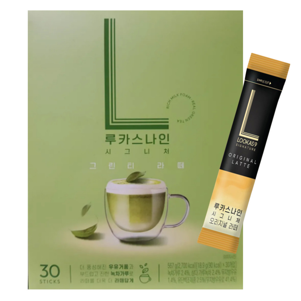 <꾼들>루카스나인 그린티 라떼30T+오리지널 라떼1T, 14.9g 16,280원
