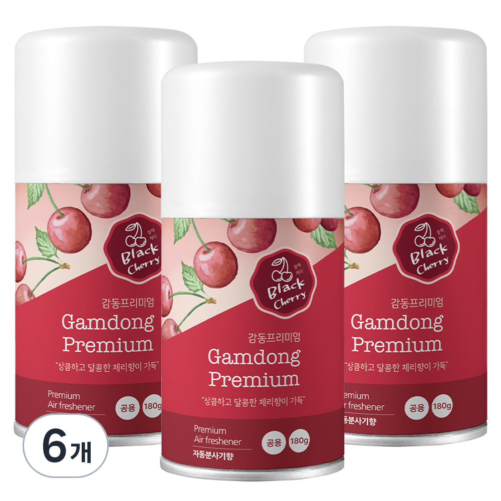 데일드 감동 프리미엄 자동분사기 향캔, 180g, 6개, 블랙체리 19,800원