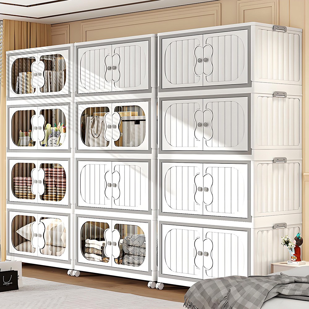 FOWOD 이동식 접이식 수납장 대용량 리빙박스 가정용 다용도 정리함 79,900원