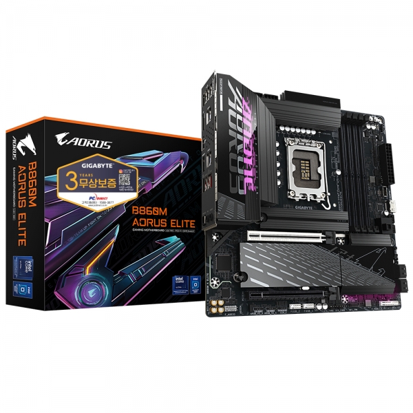 GIGABYTE B860M AORUS ELITE 피씨디렉트 (인텔 소켓1851 DDR5 메인보드), B860M 235,000원