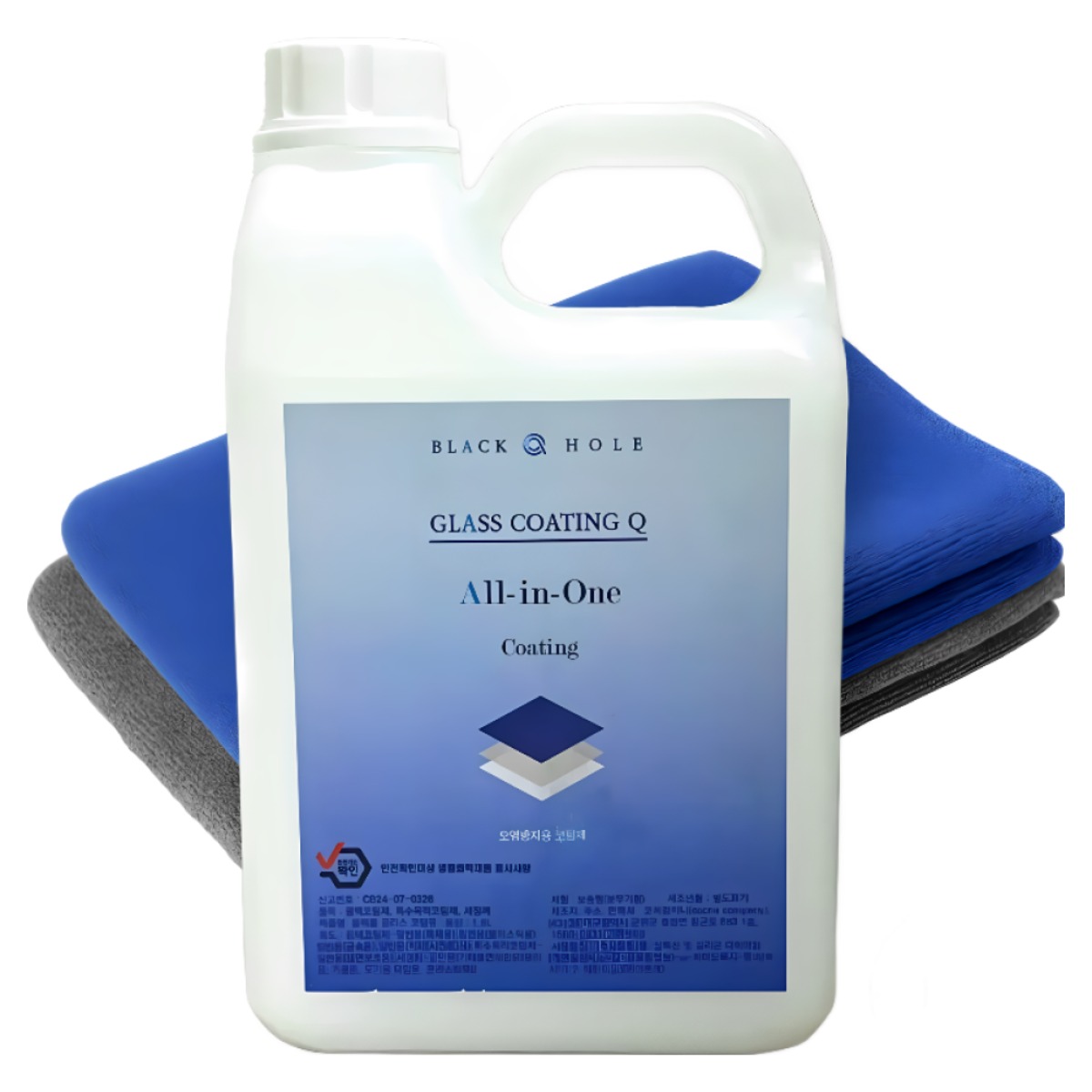 블랙홀 글라스 코팅큐 1.8L 초극세사 타월 2장 유리막 발수코팅제 물때 세정, 1.8L, 1개 39,000원