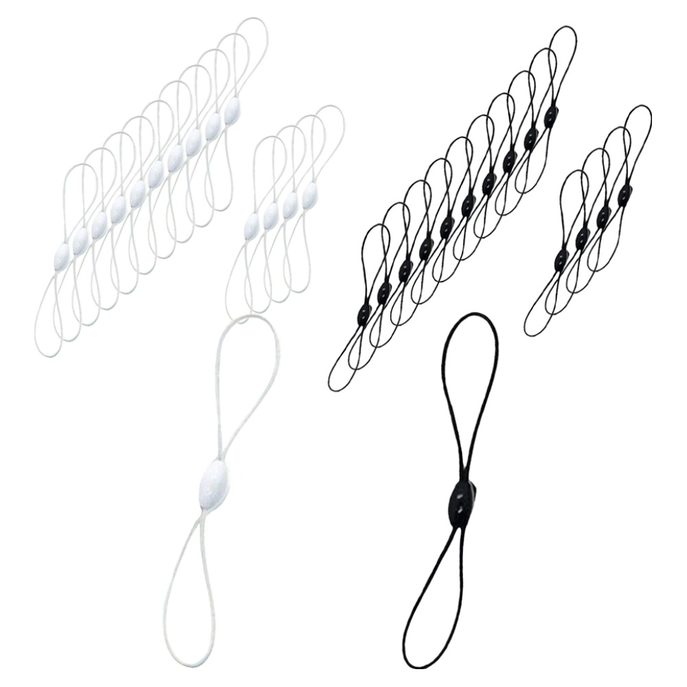 핸드폰 8자 고무줄 고리 2종 x 50p 세트, 블랙 + 화이트, 1세트 5,560원