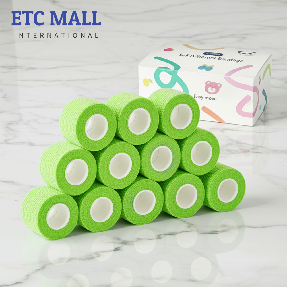 이티씨몰 자가점착 밴드 2.5cm 압박붕대 10+2 그린, 1개 9,400원