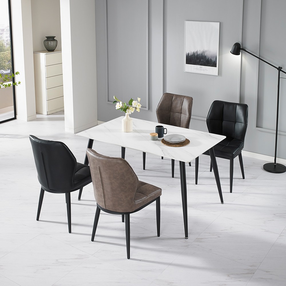 인트리 카페시리즈 체스넛 통세라믹 4인 식탁세트 의자색상선택 468,000원