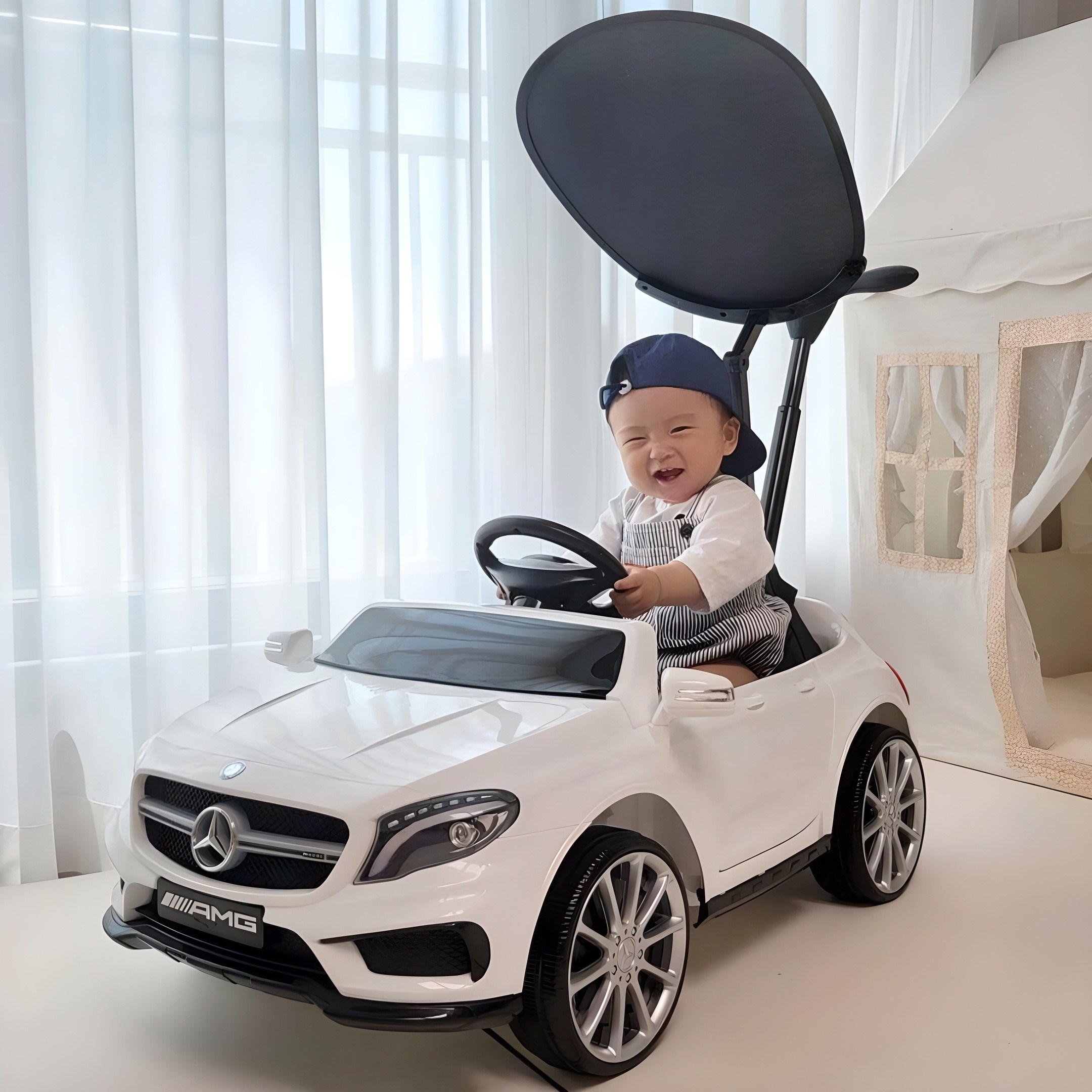 [주비에라] 벤츠 유아 전동 푸쉬카 푸시카, 화이트, 1개 245,000원