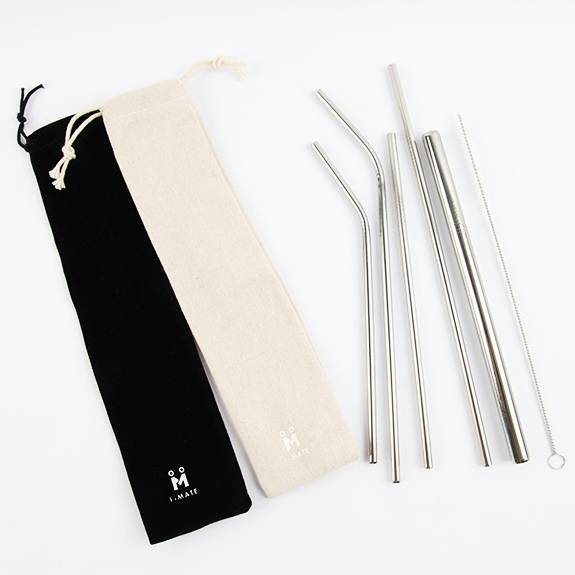 아이메이트 스테인레스 빨대,세척솔세트_파우치(베이지) 4,900원