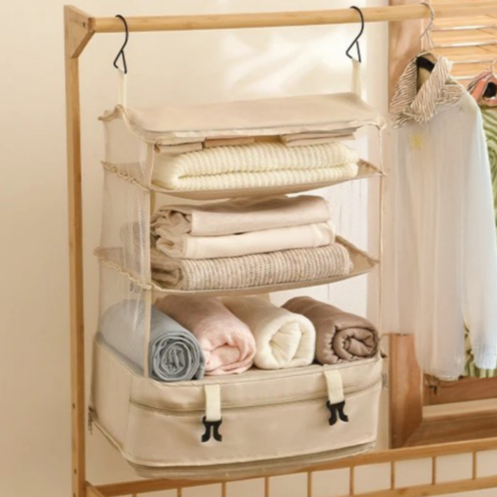 MOJINI 여행용 걸이형 4단 정리 파우치, 캐리어 압축팩, 여행용 짐정리 수납 27,540원