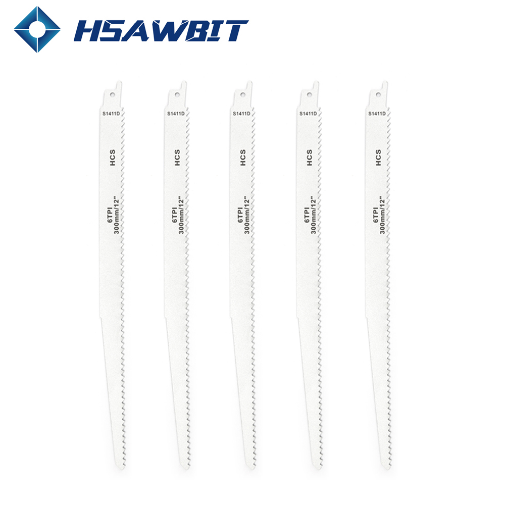 5PCS 공구 목재용 컷팅 왕복 톱날 12인치 6TPI 톱날, 1개, S1411D 15,500원