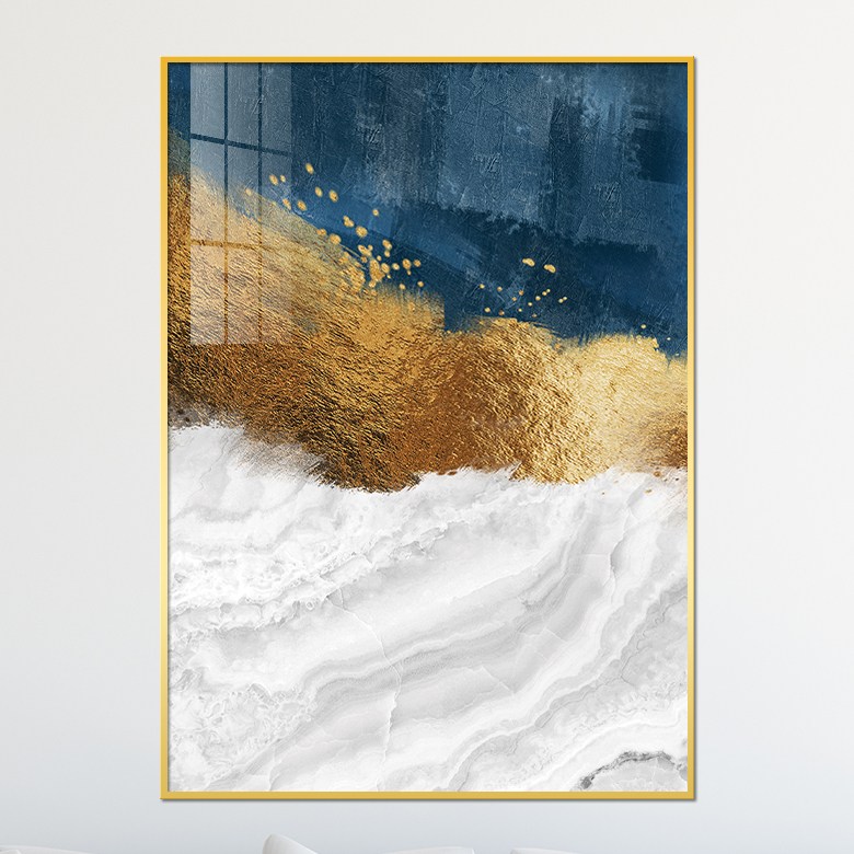 아트블루 풍수 인테리어 황금 나무 숲 추상화 그림 액자, 10번 블루골드 추상화_B(정면) 67,900원
