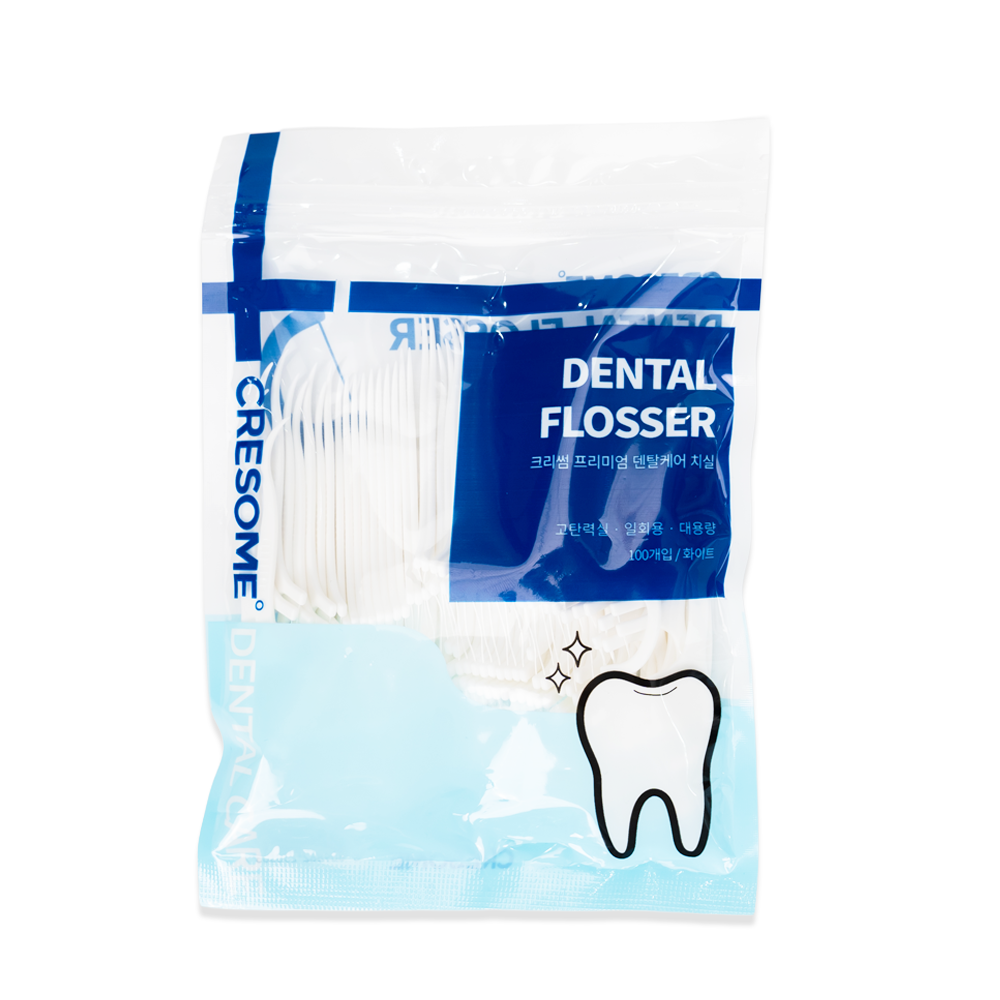 크리썸 치실 휴대용 대용량 일회용 튼튼한 400d 치실 3,990원