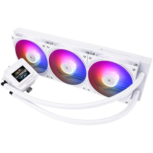서멀라이트 하이퍼 비전 360 ARGB 화이트 CPU 워터 쿨러 3개의 PWM 팬 2150RPM 480x480 해상도 IPS LCD 화면 AM5용 액체 인텔 LGA1700/18 154,620원
