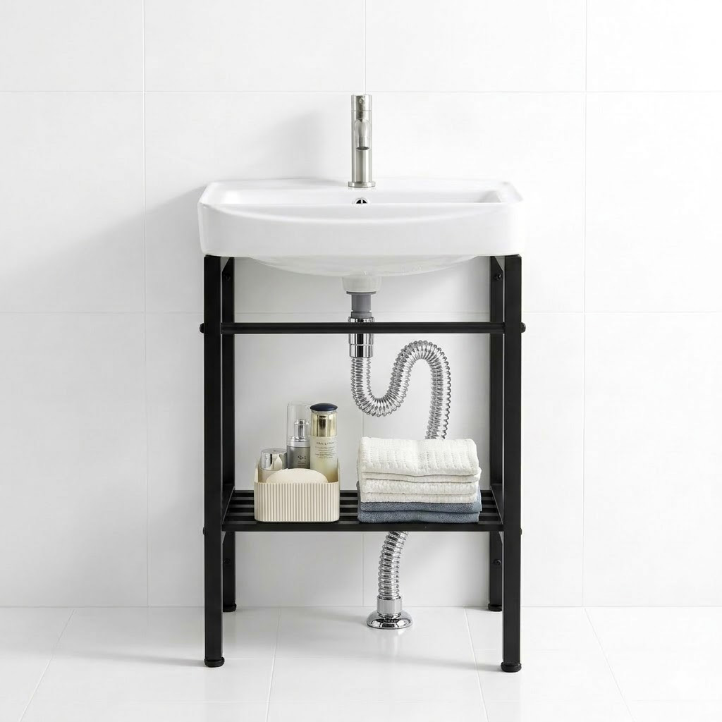 파파스 간이 세면대 하부장 세라믹 스탠드 도기 세면기 79,900원