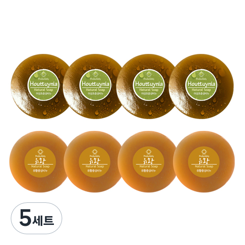 프로버블리 지성 건성 중성 피부 천연 수제비누 어성초 110g x 4p + 유황 110g x 4p 142,500원