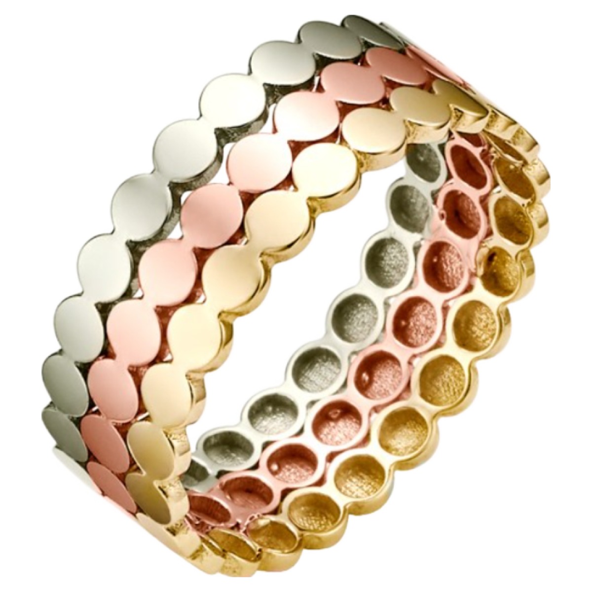 펠리체골드 14K 믹스 콤비 반지 (+선물포장) 멀티골드 유니크 데일리 레이어드 기념일 여성 여자친구 선물 볼드 볼륨 금 삼색반지 538,460원