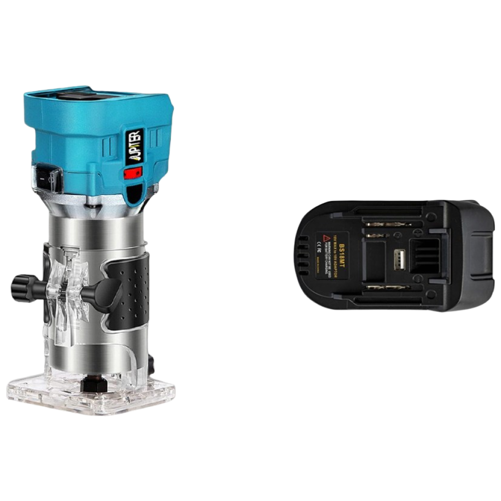 주피터 충전 트리머+(보쉬)배터리 변환 어댑터 세트 베어툴 JRT-18P 목공 목재 공방 조각 밧데리 어답터, 1개 104,000원