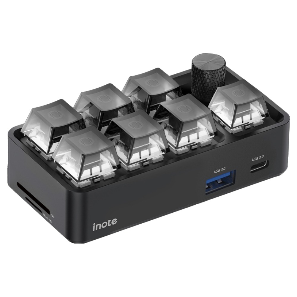 아이노트 C타입 커스텀 매크로 USB 멀티허브 CH75K, 블랙, 1개 58,000원