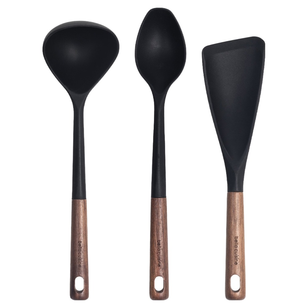 벨라쿠진 월넛우드 실리콘 조리도구 키친툴 3종 세트 17,700원