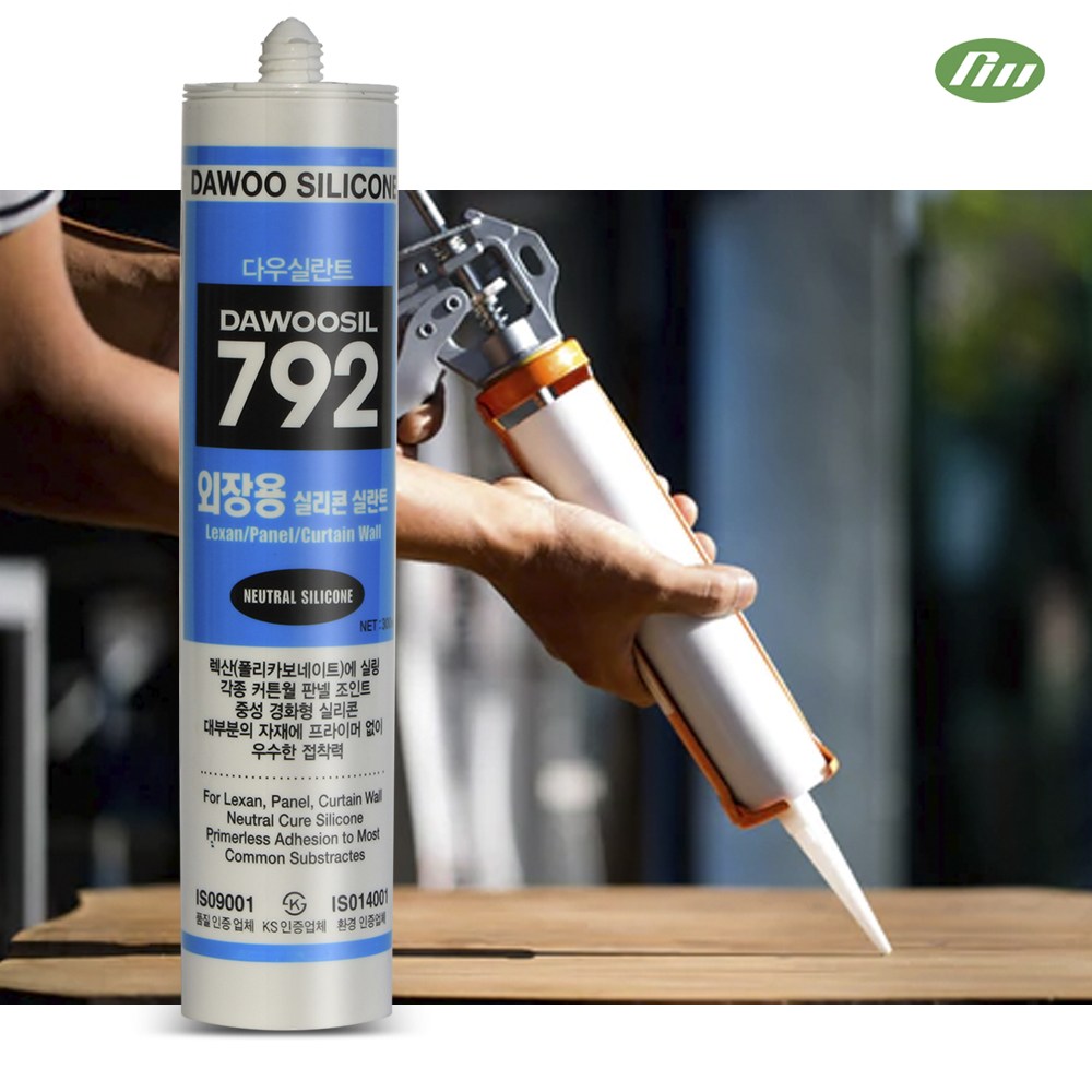 *다우몰* 외장용 실리콘 DW792 다우실리콘 외부용 판넬 방수 철재 3,800원