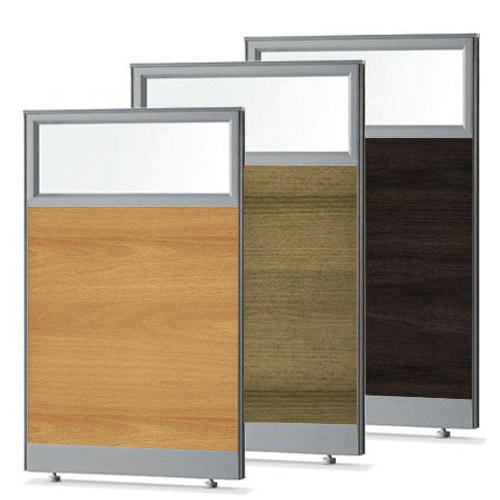 가구뱅크 우드 반유리파티션 높이1200형 45T PVC 칸막이 가벽 가림막 사무용파티션 사무실 이동식파티션, 연체리 82,000원