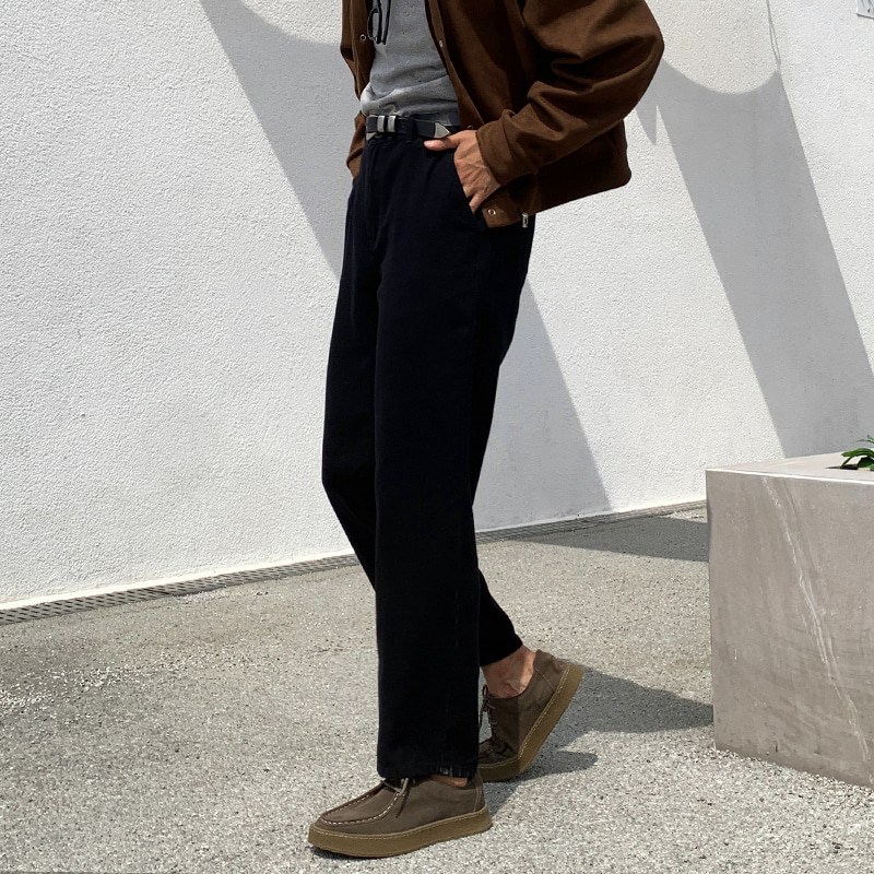 남자 남성 사계절 테이퍼드 핏 허벅돼 뒷밴딩 릴렉스 면 바지 치노 코튼 팬츠 27,800원