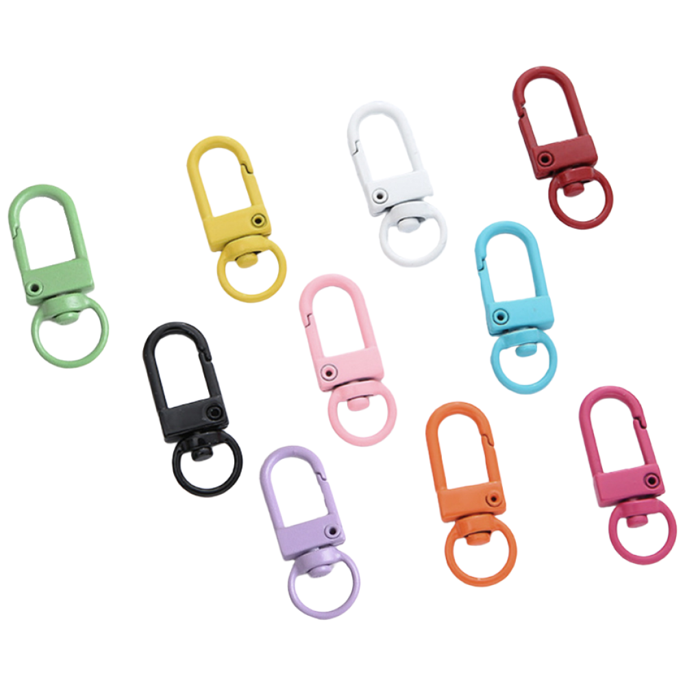 Simplearth 파스텔 D링 키링 부자재 키링 고리, 50개, 혼합색상 8,800원