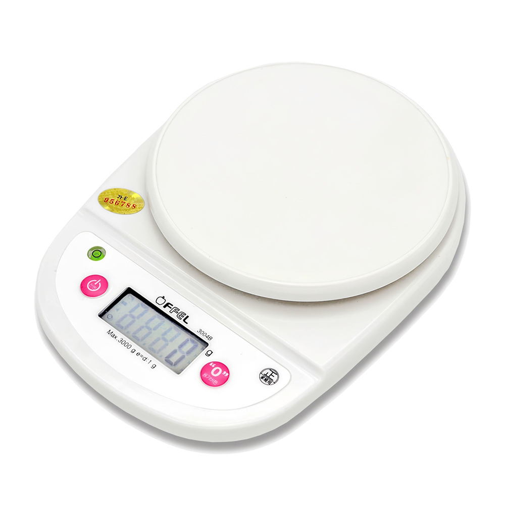 오펠 대용량 주방저울, 3kg, 화이트, OF-3004B 18,970원