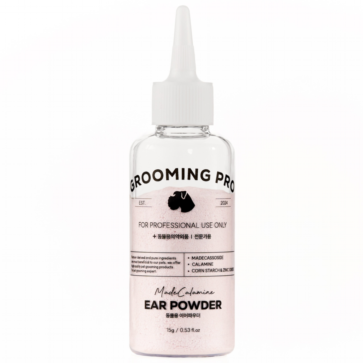 강아지 그루밍프로 이어파우더 전문가용 귓털제거 마데카 칼라민 습진관리 애견미용 귀청소 이어클리너, 1개, 15g 14,800원