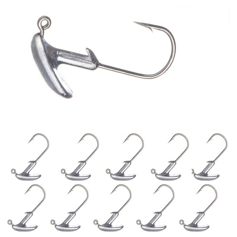 Hqzoomee 낚싯바늘 웨이트 훅 세트 강대형 연어 낚시에 적합한 리드 지그 헤드 후크DQG10PCS 9,950원