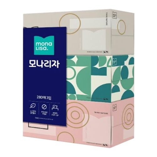 모나리자 라이브스마트 각티슈 250매, 280매 3곽1팩, 280개입, 280매 7,800원
