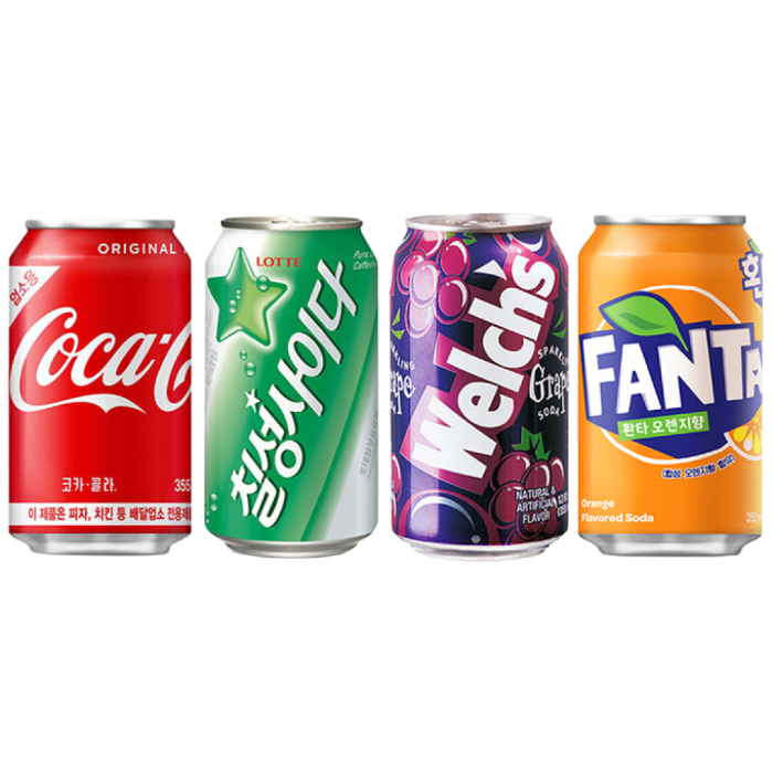 코카콜라 사이다 웰치스 환타 4종 세트, 355ml 19,200원