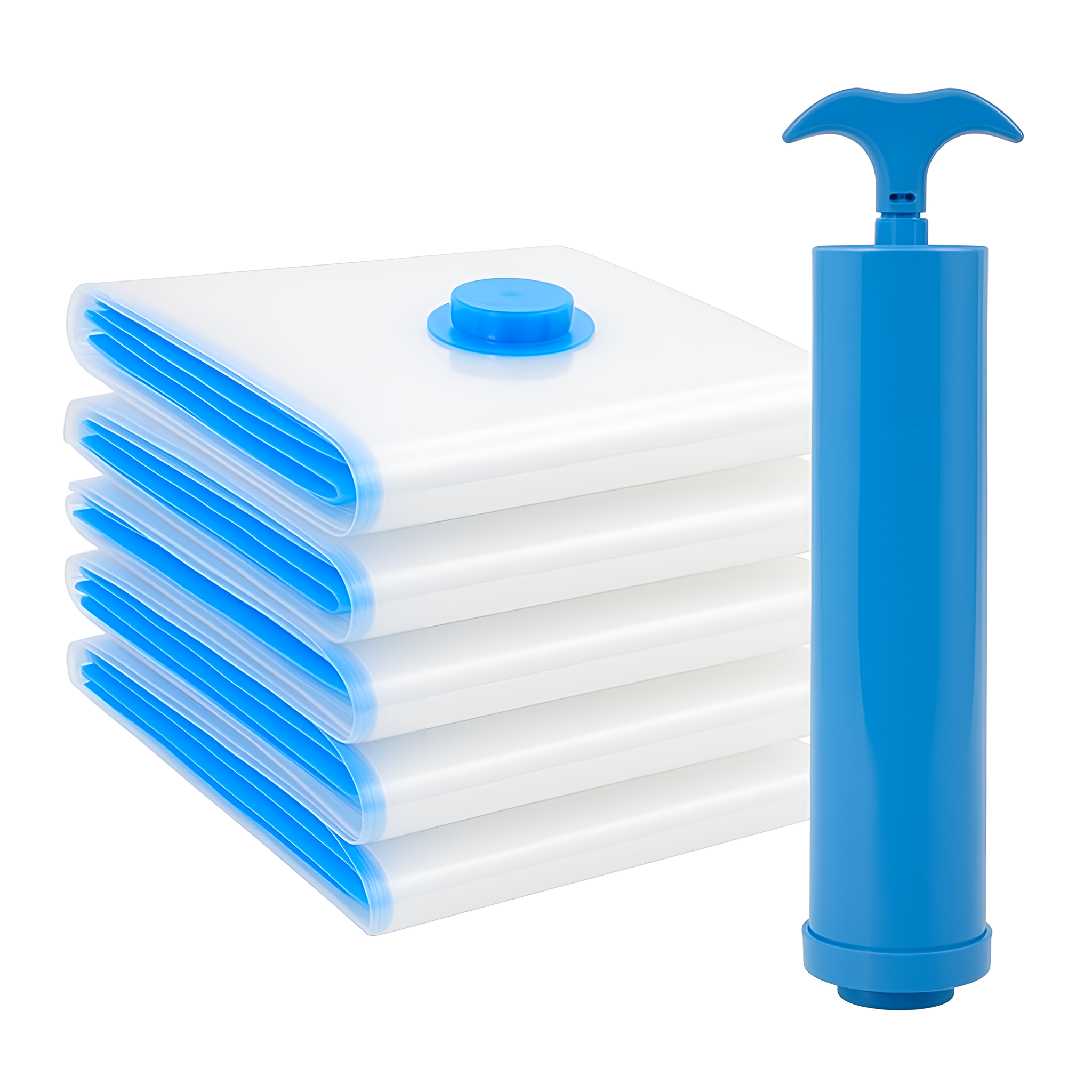 바라츠 투명 진공 이불 의류 압축팩 + 전용펌프 세트, 1세트, 5개입 23,700원