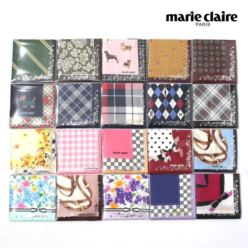 마리끌레르 남자 여자 손수건 개별케이스 10매 set 19,900원